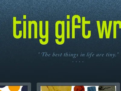 tiny gift wrap blue gift green pattern tiny web wrap