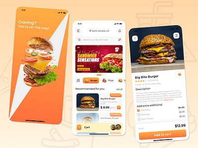 Food Delivery App Design Idea animation app design delivery app design figma figma design food app food app ui food delivery food delivery application food delivery service ui ui design ui ux design