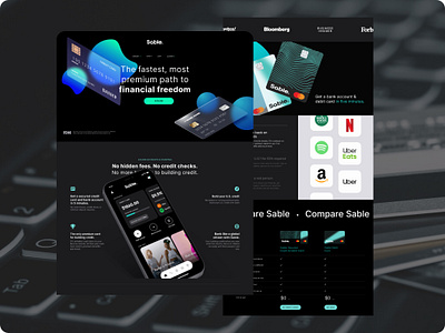 Sable. app branding design landing ui ux website