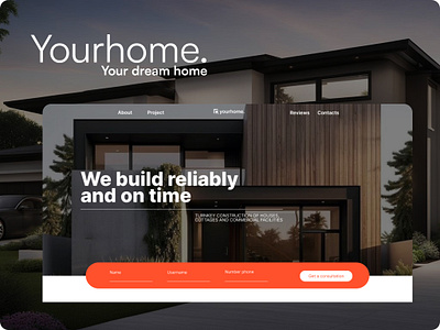 Yourhome. design landing ui ux website