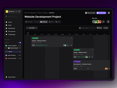 Exploring Interactive Task Timelines with Tailwind Precision clean ui front end design interaction desing modal design productivity tools saas ui tailwindcss task management timeline view uidesign user experiences user interfaces uxdesign web app design