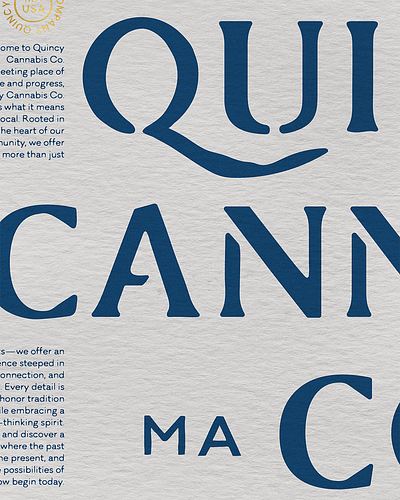 Quincy Cannabis Co.: Branding Details americana branding cannabis design marijuana quincy type typography