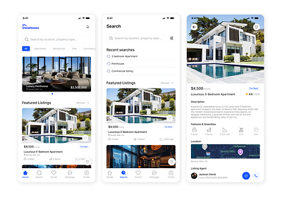 Real Estate Mobile App Design UI app ui buy dribbble shots invesstments listing mobile app mortgage property property management real estate realtor realty rent sell shots uae ui ui design uk usa