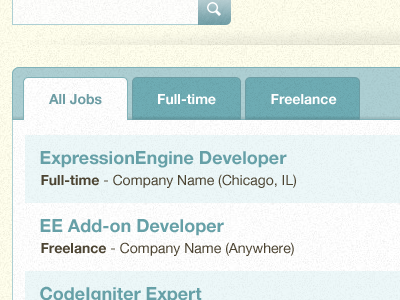 ExpressionEngine Jobs helvetica simple table tabs texture ui
