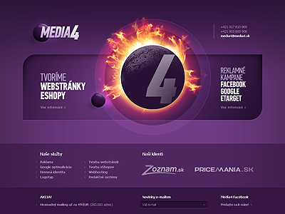 Digital self-promo / concept art composition digital fire graphics lights purple self promo webdesign