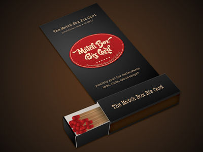 Bizcard Match Box branding concept design logo packaging