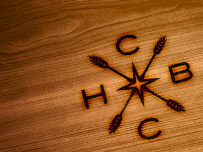 CHBC burned chbc logo texture wood