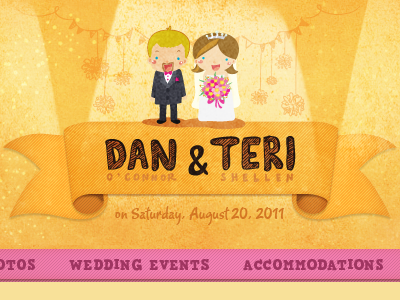 Dan & Teri the website! illustration web design wedding