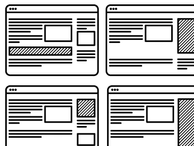 Banner Placements banners black white