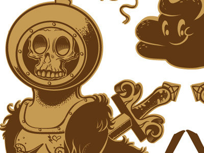 Go-rilla WIP drawing illustration poop