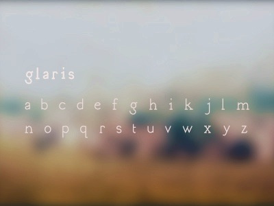 glaris font typography