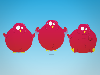 Gusi the fat bird bird cartoon cute fat gusi illustration red