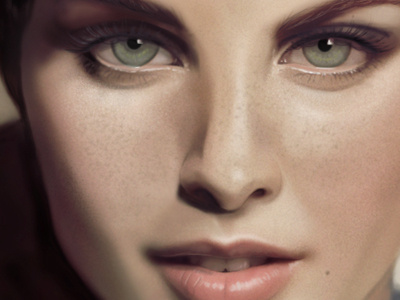 Face digital illustration painting photoshop