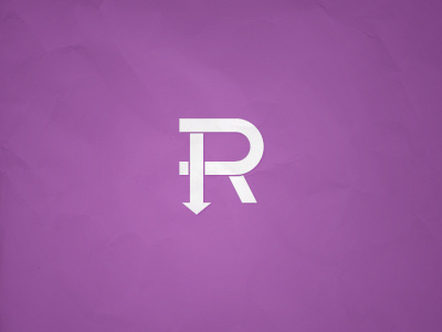 DR arrow logo purple texture