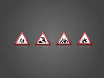 UK Road Sign Icons black icons motoring red road signs uk vector white