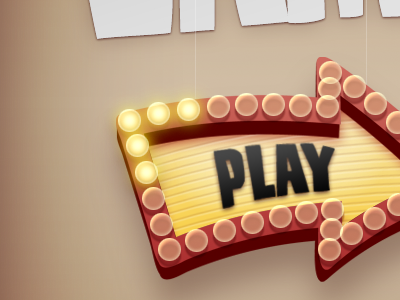 Game menu button concept bulb button game lightbulb lights menu play sign vegas