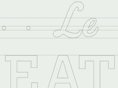 Le EAT logo script serif typography