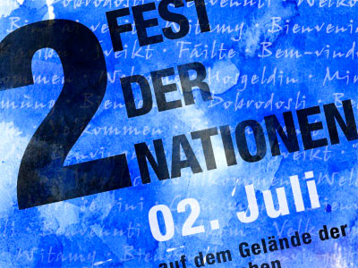 Fest der Nationen helvetica poster watercolor