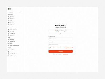 Login · Koala UI b2b dashboard light login product design register saas ui design ux design uxui