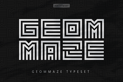 Maze Logo Font font fontshowcase gamimgfont geometricletters labyrinth logo logodesign logofont mazeletters type