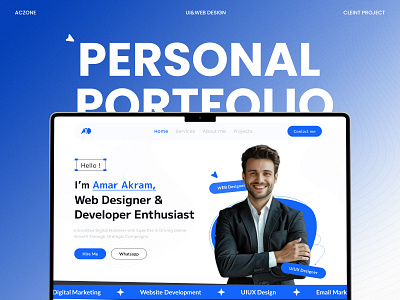 Personal Portfolio Website Design aczone animation animation coding animation coding zone design motion graphics personal portfolio ui website