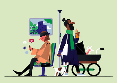 Travel illustration adventure character characters chat couple feedback flat illustration illustrations love road walk