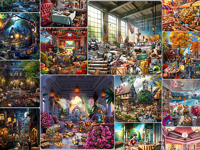 AI image for Playable Ad for Hidden Object Game ai images playable ad