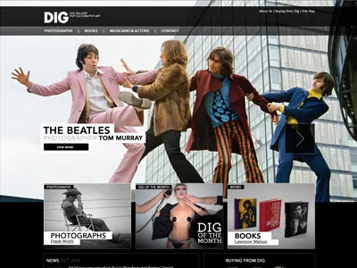 www.diggallery.com black design identity media music the beatles web web design webdesign website