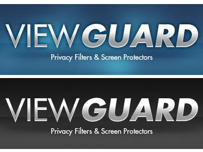 ViewGuard Header black blue futura logo silver