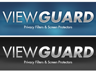 ViewGuard Header black blue futura logo silver