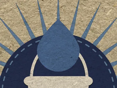 Explorations blue droplet