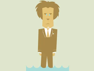 Lion Man illustration vector