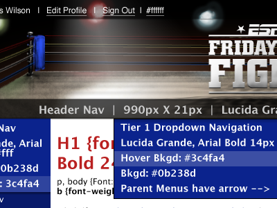 Friday Night Fights aithene boxing espn header ring template