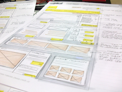 Wireframing Revised Homepage design process ux wireframe