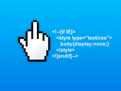 The beauty of conditional comments (IE my ass) comment conditional cursor hand html ie