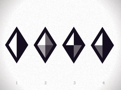 Rdcicondribbble diamond logo simple