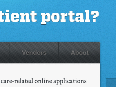 What is a Patient Portal? healthcare helvetica neue medical mini site navigation ui vitesse