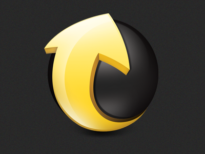 Uploader Applet application ball icon website yellow