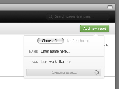 Add asset cms