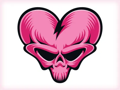 Love You to Death character illustration skull vector vonster