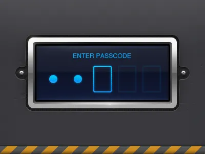 Enter Passcode blue code lock passcode