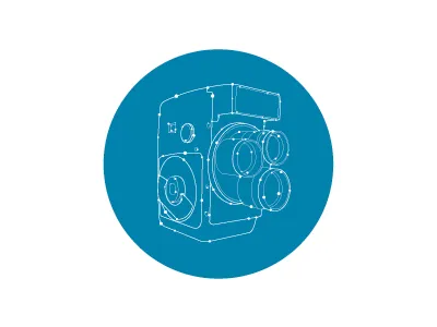 Camera blue camera illustration