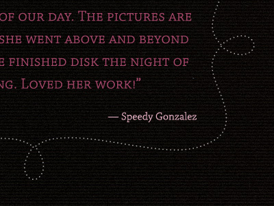 Hannah Suh Website typography