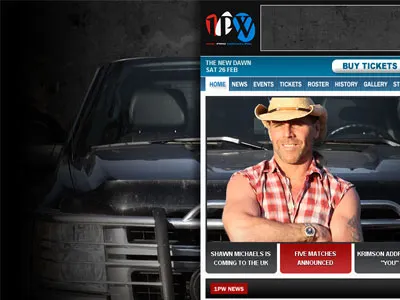 Website takeover design takeover website wrestling