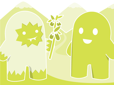 new chocolate client illustration mountains packaging vector yeti
