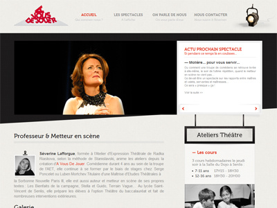 A Vous De Jouer association black french grey red stage texture website