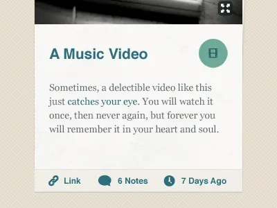 A Music Video tumblr