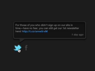 Tweet Hover hover social social icons ui user interface