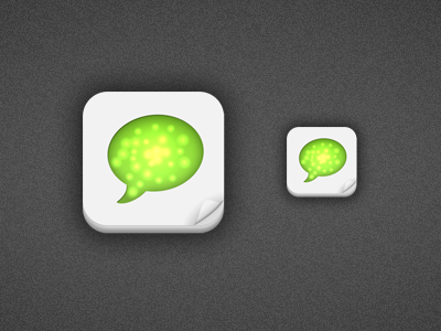 iPhone App Icon Template app icon green speech bubble