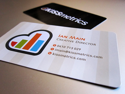 A KISSmetrics business card business card kissmetrics print